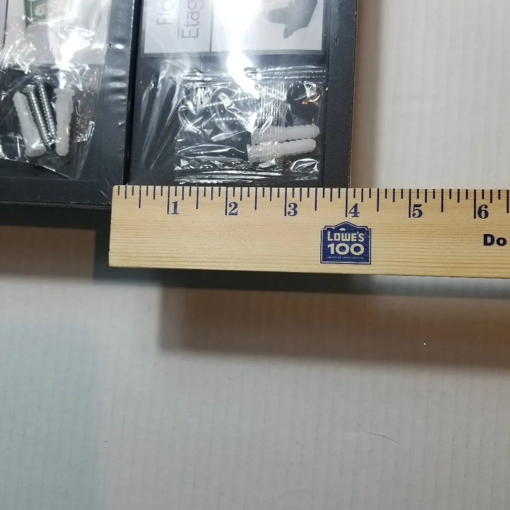 NEW IN PACKAGING SET OF 3 BLACK FLOATING SHELVES